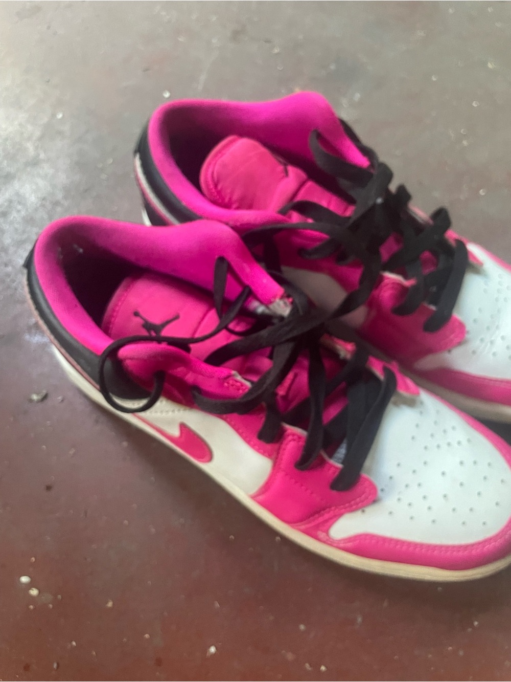 Nike(Jordan)Kids Hot Pink and White Sneakers